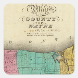 Wayne County Square Sticker