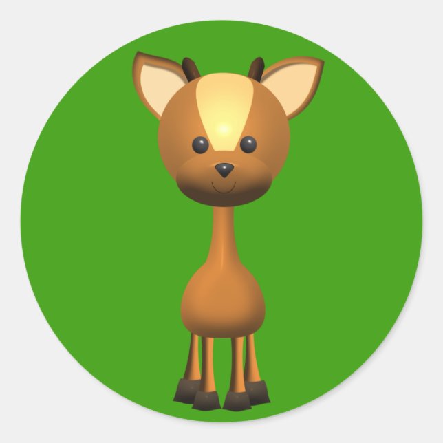 Wayne Deer Classic Round Sticker (Front)