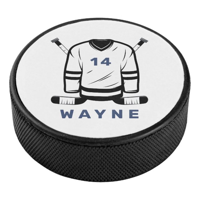 WAYNE Hockey Jersey Editable Number Sports Hockey Puck (3/4)