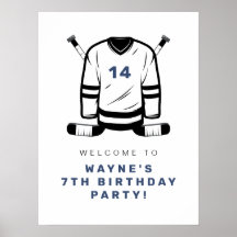 WAYNE Hockey Player SportS Boy Birthday Welcome