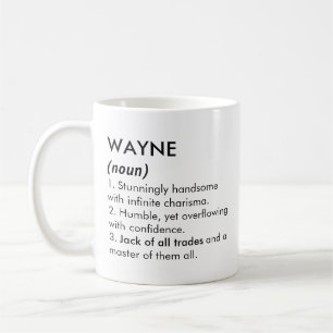 Wayne name, Editable name, Custom name Coffee Mug