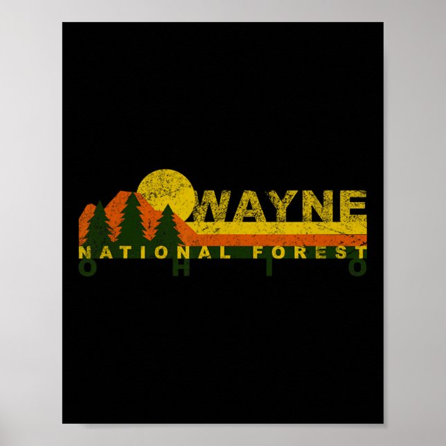 Wayne National Forest Vintage Retro  Poster (Front)