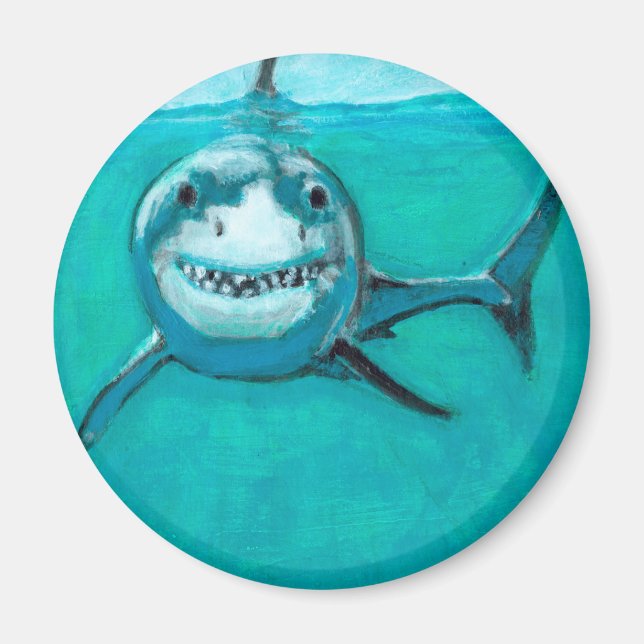"Wayne" The Great White Shark Magnet (Front)