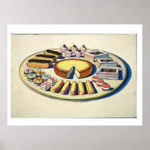 wayne thiebaud - french pastries 1963 poster