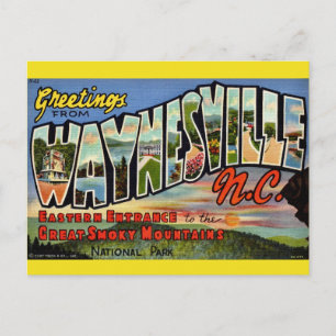Waynesville Great Smoky Mountains Postcard