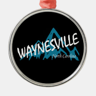 Waynesville North Carolina Mountains Metal Tree Decoration