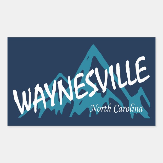 Waynesville North Carolina Mountains Rectangular Sticker (Front)