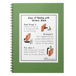 Ways of Dealing with Writer’s Block Green Notebo Notebook