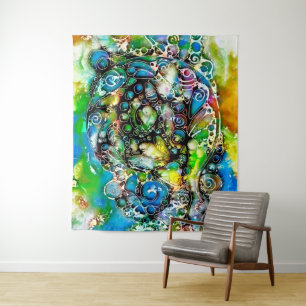 Ways Of Life - Neurographic Art 7 Tapestry