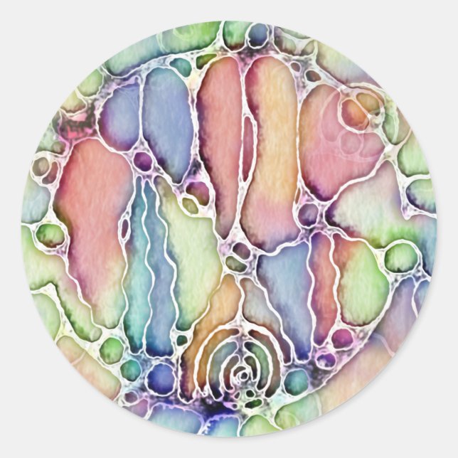 Ways Of Life - Neurographic Art Pattern 1 Classic Round Sticker (Front)