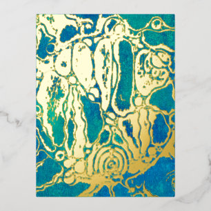 Ways Of Life - Neurographic Art Pattern 1 Foil Holiday Postcard