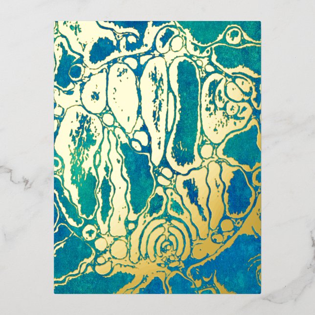 Ways Of Life - Neurographic Art Pattern 1 Foil Holiday Postcard (Front)