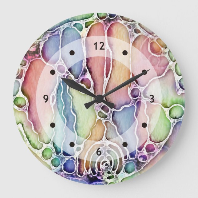 Ways Of Life - Neurographic Art Pattern 1 Large Clock (Front)