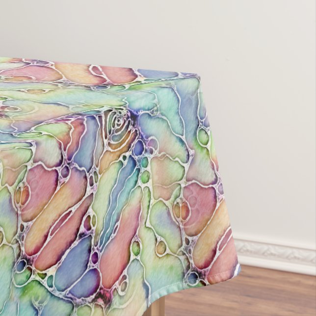 Ways Of Life - Neurographic Art Pattern 1 Tablecloth (In Situ)