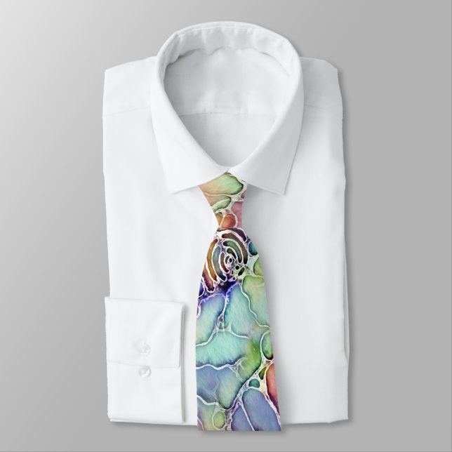 Ways Of Life - Neurographic Art Pattern 1 Tie (Tied)