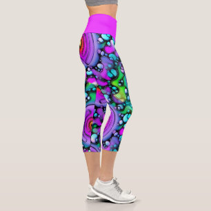 Ways Of Life - Neurographic Art Pattern 2 Capri Leggings
