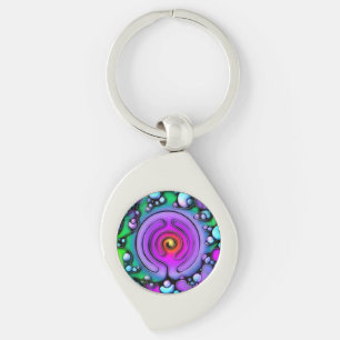 Ways Of Life - Neurographic Art Pattern 2 Key Ring