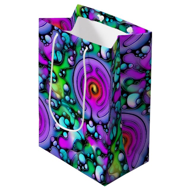 Ways Of Life - Neurographic Art Pattern 2 Medium Gift Bag (Front Angled)
