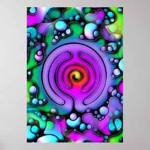 Ways Of Life - Neurographic Art Pattern 2 Poster