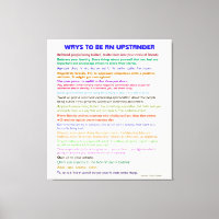 Ways to Be an Upstander v II Wrapped Canvas