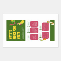 Ways To Reduce Food Waste Poster
