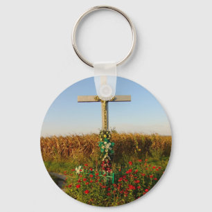 Wayside Crucifix, Romania Key Ring