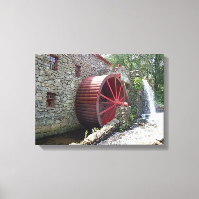 Wayside Grist Mill, Sudbury MA Canvas Print (Front)