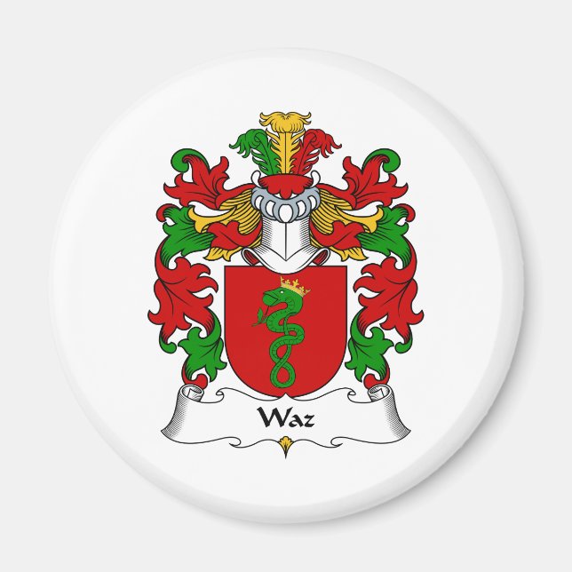 Waz Family Crest Magnet (Front)