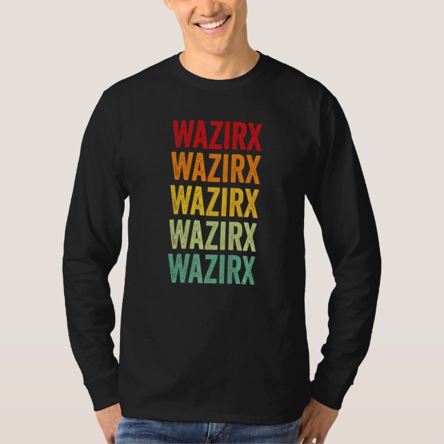 Wazirx Crypto Rainbow Text T-Shirt (Front)
