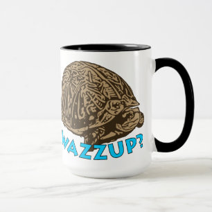 Wazzup - Black 15 oz Ringer Mug