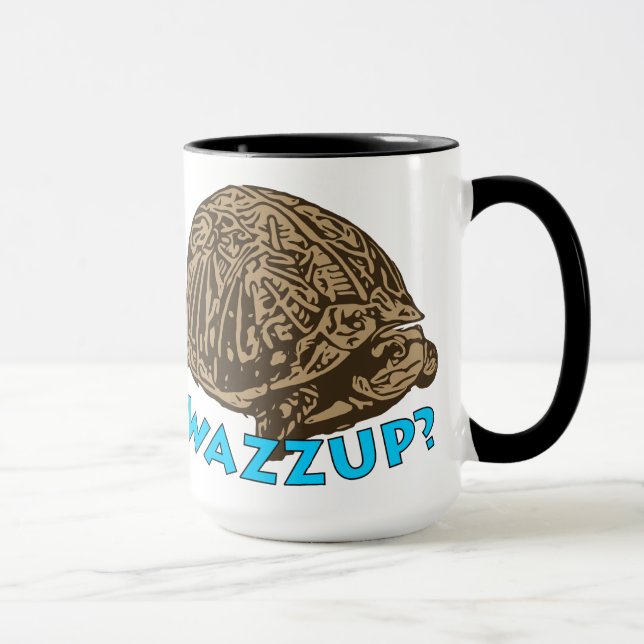 Wazzup - Black 15 oz Ringer Mug (Right)