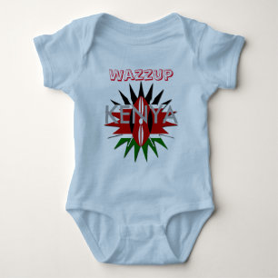 Wazzup Colourful Baby Kids Kenya Flag Baby Bodysuit