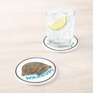 Wazzup - Turtle Sandstone Drink Coaster