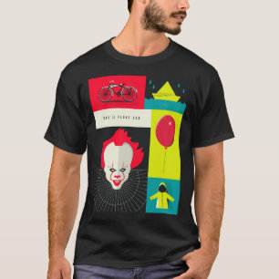 WB100 It You ll Float Too Pennywise Outline Boxed  T-Shirt