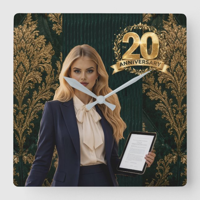 WBP Labo 20th Anniversary Celest Square Wall Clock (Front)
