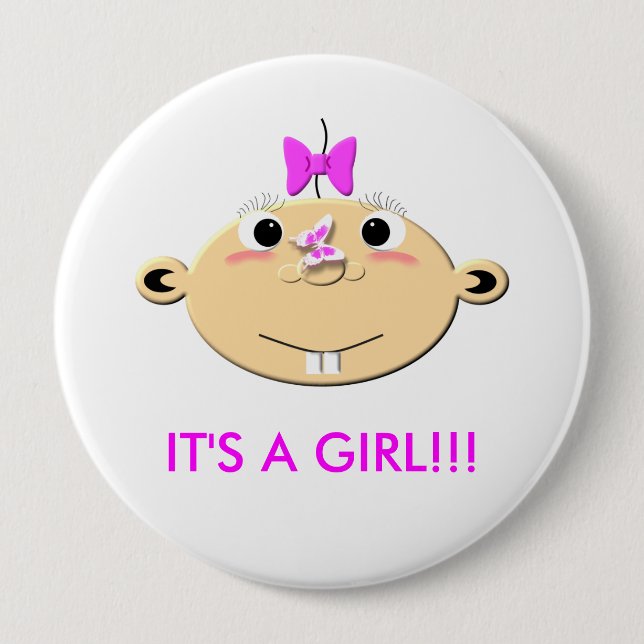 WButtterflynose 10 Cm Round Badge (Front)