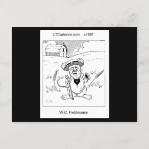 WC Fieldmouse Cute Little Mouse Rick London  Postcard