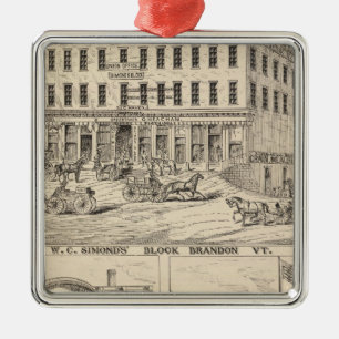 WC Simond's' Block in Brandon Metal Tree Decoration
