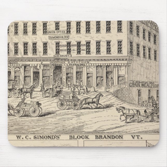 WC Simond's' Block in Brandon Mouse Pad (Front)