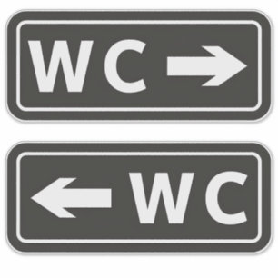 WC Toilet Restroom Sign