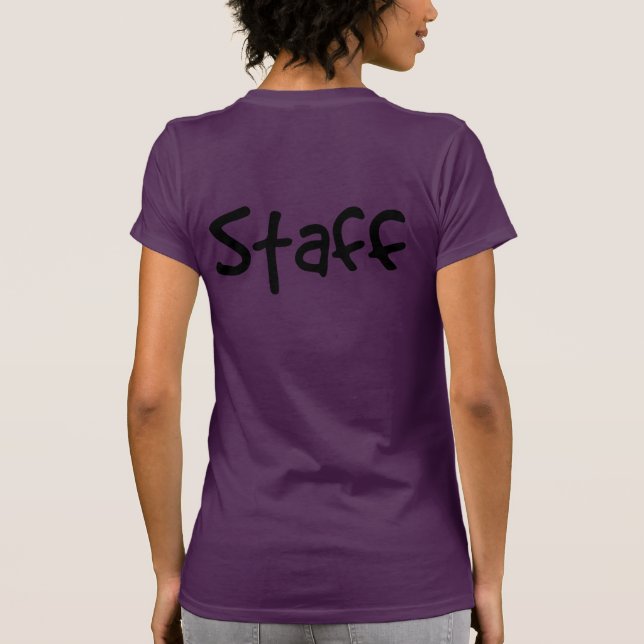 WCRAS Staff Women's Cut Eggplant Tee (Back)