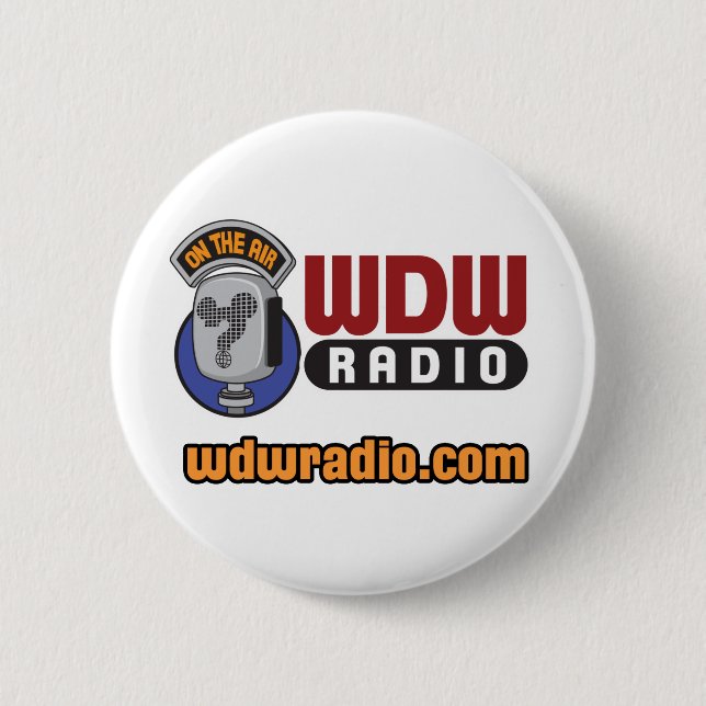 WDW Radio Logo Gear 6 Cm Round Badge (Front)