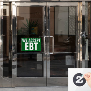 WE ACCEPT EBT Red Business Sign