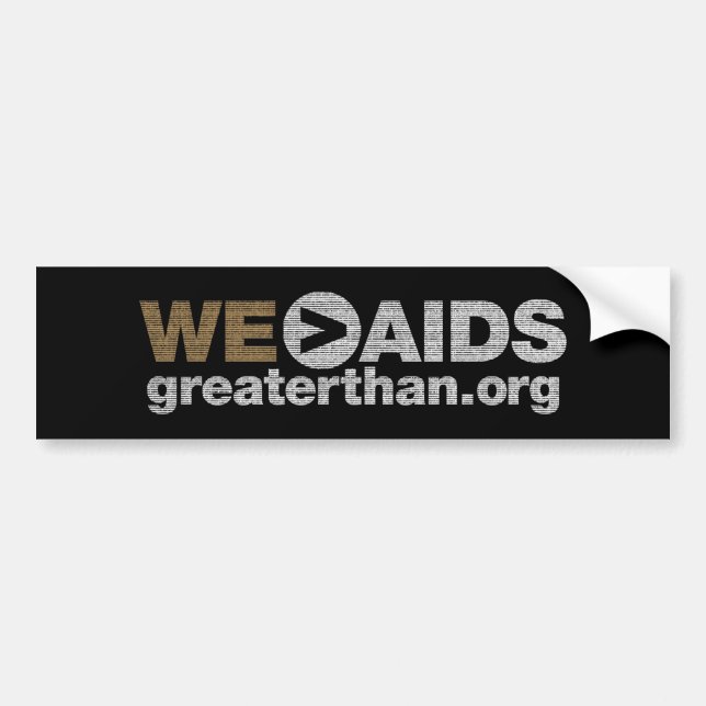 WE>AIDS Bumper Sticker (Front)
