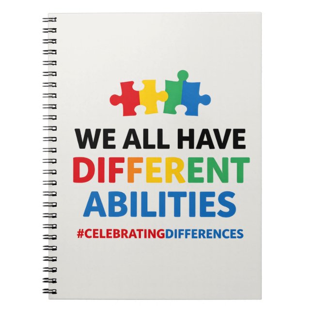 We All Have Different Abilities Awareness Art Notebook (Front)