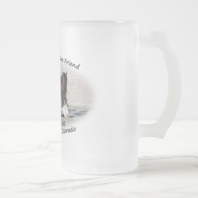 We All Have That One Friend Frosted Glass Beer Mug (Right)