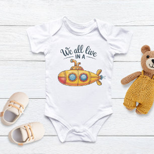 We All live in a Yellow Submarine, Ocean Beach Baby Bodysuit