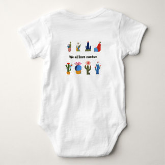We all love cactus baby bodysuit
