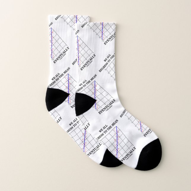 We All Regress To The Mean Eventually Stats Humour Socks (Pair)