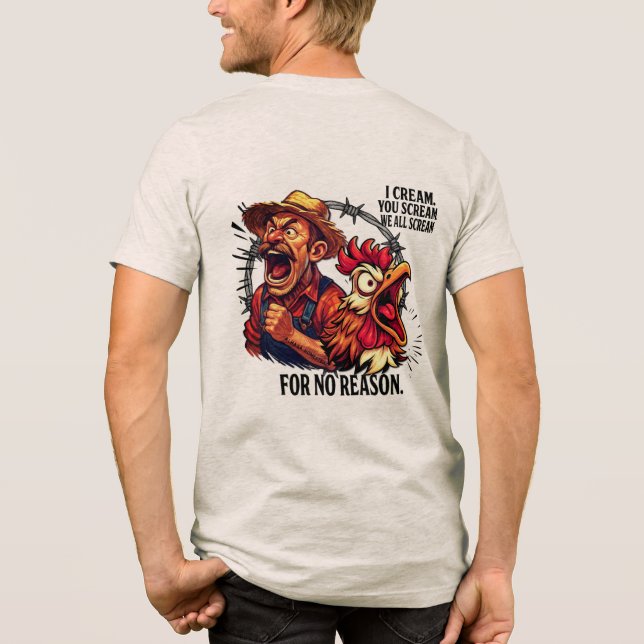 We all scream for no reason -  Tri-Blend shirt (Back)